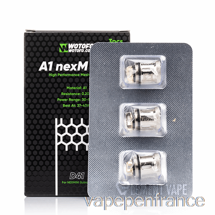 Wotofo Nexmini Bobines De Remplacement 0,2ohm D41 A1 Bobines Nexmesh Stylo Vape